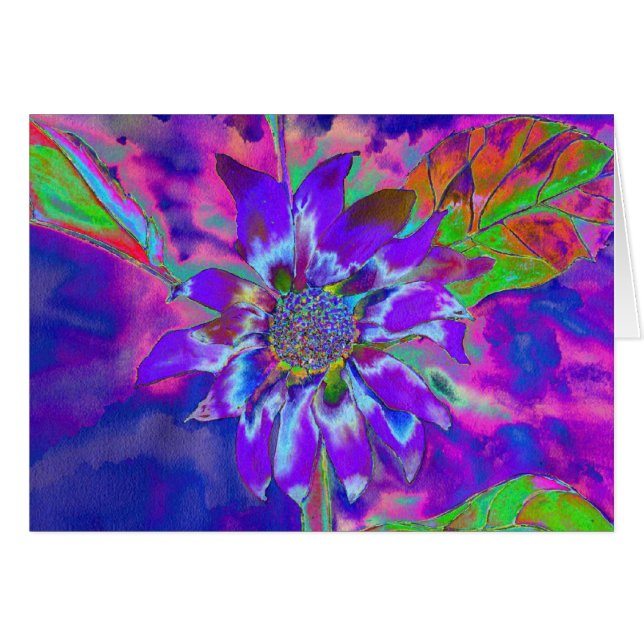 抽象芸術青紫色 |レトロファンキー| (正面横)