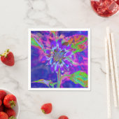抽象芸術青紫色 |レトロファンキー| スタンダードカクテルナプキン (インサイチュ)
