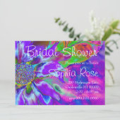 抽象芸術青紫色 |レトロファンキー| 招待状 (スタンド正面)