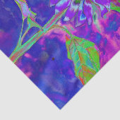 抽象芸術青紫色 |レトロファンキー| 薄葉紙 (詳細)