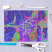 抽象芸術青紫色 |レトロファンキー| 薄葉紙 (クラフト)