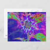 抽象芸術青紫陽花 |レトロファンキーおもしろい ポストカード (正面/裏面)