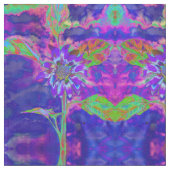 抽象芸術青紫陽花 |レトロファンキー| ファブリック (クローズアップ)