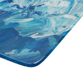 抽象芸術青絵を描波 カッティングボード (角)