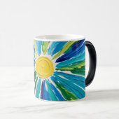 抽象芸術青緑 モーフィングマグカップ (正面右)