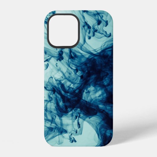 抽象芸術青色モダンデザイン iPhoneケース (裏面)