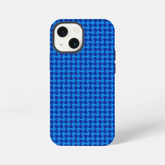 抽象芸術青色波 iPhoneケース (裏面)