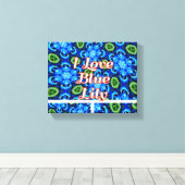 抽象芸術青花柄 キャンバスプリント (インサイチュ (ウッドフロア))