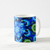 抽象芸術青花柄 コーヒーマグカップ (正面右)