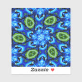 抽象芸術青花柄 シール (シート)
