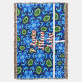 抽象芸術青花柄 スローブランケット (正面縦)