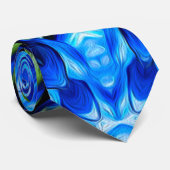 抽象芸術青花柄 ネクタイ (ロール)