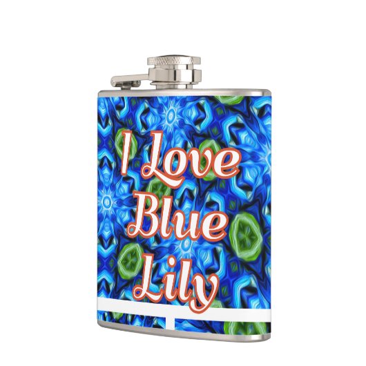 抽象芸術青花柄 フラスク (左)