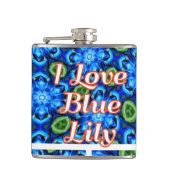 抽象芸術青花柄 フラスク (正面)