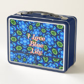 抽象芸術青花柄 メタルランチボックス (裏面)