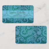 抽象芸術青花柄 名刺 (正面/裏面)