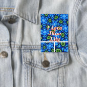 抽象芸術青花柄 缶バッジ (インサイチュ)