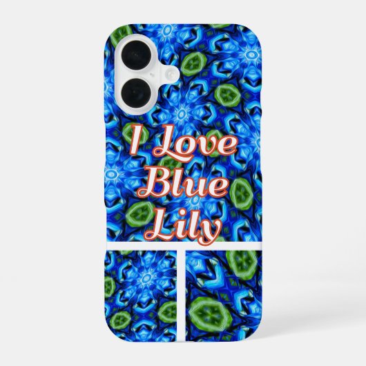抽象芸術青花柄 iPhone 16ケース (裏面)
