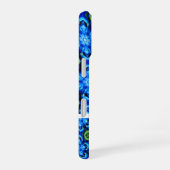 抽象芸術青花柄 iPhone 16ケース (右側面)