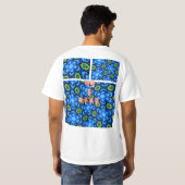 抽象芸術青花柄 Tシャツ (裏面フル)