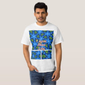 抽象芸術青花柄 Tシャツ (正面フル)