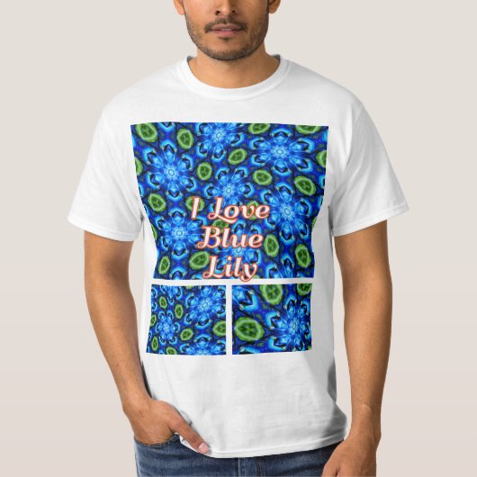 抽象芸術青花柄 Tシャツ (正面)