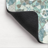 抽象芸術青茶色の花 マウスパッド (コーナー)