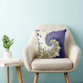 抽象芸術青金ゴールドらせんフラクタル クッション (椅子)