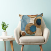 抽象芸術青銅、銅、青円 クッション (椅子)