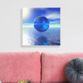 抽象芸術青 キャンバスプリント (インサイチュ (リビング))