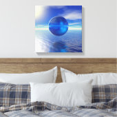 抽象芸術青 キャンバスプリント (インサイチュ (寝室))