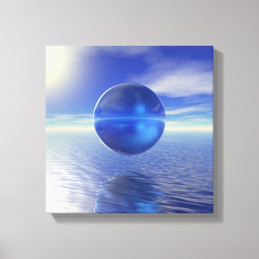 抽象芸術青 キャンバスプリント (正面)