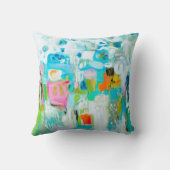 抽象芸術青 クッション (裏面)