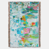 抽象芸術青 スローブランケット (正面縦)