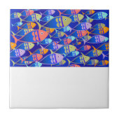 抽象芸術青 タイル (正面)