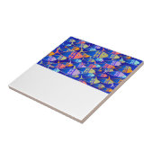 抽象芸術青 タイル (側面)