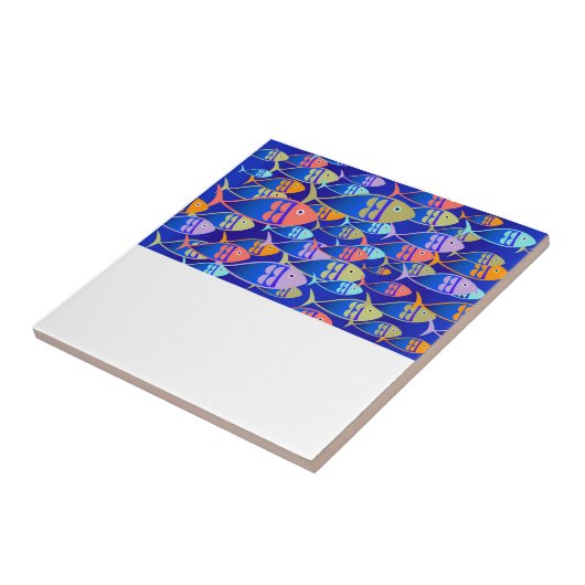 抽象芸術青 タイル (側面)