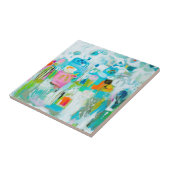 抽象芸術青 タイル (側面)