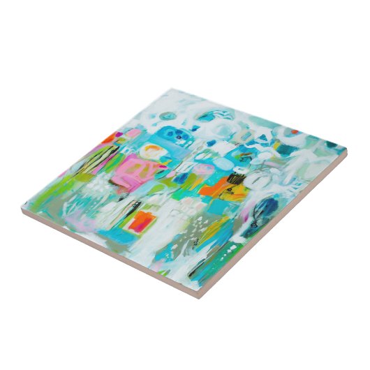 抽象芸術青 タイル (側面)