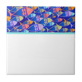 抽象芸術青 タイル