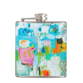 抽象芸術青 フラスク (正面)