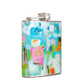 抽象芸術青 フラスク (右)