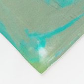 抽象芸術青 フリースブランケット (角)