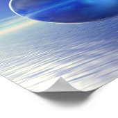 抽象芸術青 ポスター (角)