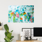 抽象芸術青 ポスター (ホームオフィス)