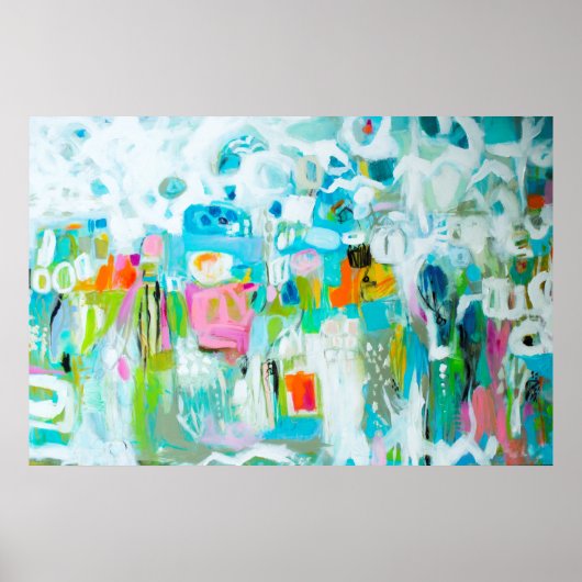 抽象芸術青 ポスター (正面)