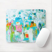 抽象芸術青 マウスパッド (マウス)