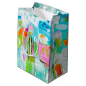 抽象芸術青 ミディアムペーパーバッグ (裏面アングル)