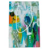 抽象芸術青 ミディアムペーパーバッグ (正面)