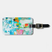 抽象芸術青 ラゲッジタグ (正面横)